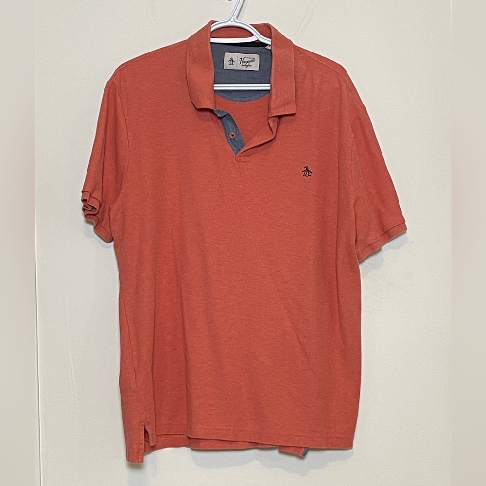 Original Penguin Men's Rust Polo Shirt XL